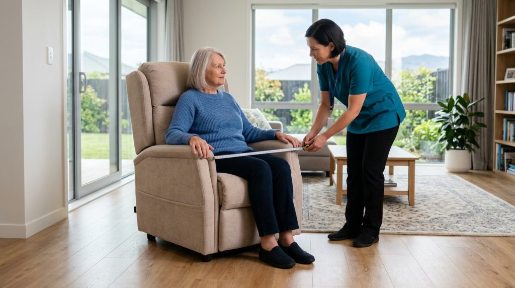 Checking what size recliner chair a senior needs in New Zealand
