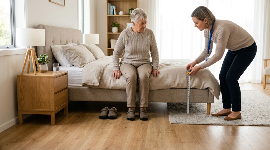 Checking the correct bed height for seniors in New Zealand